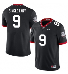 Men #9 Jaheim Singletary Georgia Bulldogs College Football Jerseys Sale-100th Anniversary