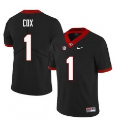 Men Georgia Bulldogs #1 Brenton Cox College Football Jerseys Sale-Black