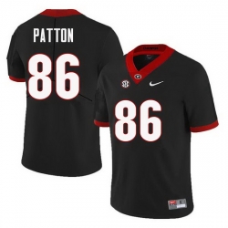 Men Georgia Bulldogs #86 Wix Patton College Football Jerseys Sale-Black