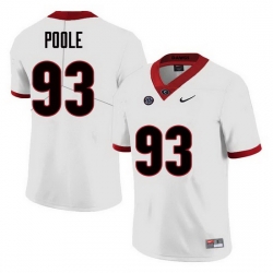 Men Georgia Bulldogs #93 Antonio Poole College Football Jerseys Sale-White