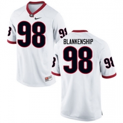 Men Georgia Bulldogs #98 Rodrigo Blankenship College Football Jerseys-White