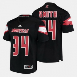 Louisville Cardinals Jeremy Smith College Football Black Jersey