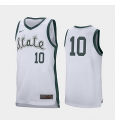 Michigan State Spartans Jack Hoiberg White Retro Performance Men'S Jersey