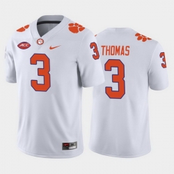 Clemson Tigers Xavier Thomas White Away Men'S Jersey