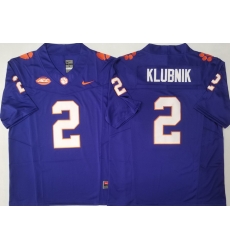 Men Clemson Tigers Purple #2 Cade Klubnik Stitched F U S E NCAA Jersey Men Clemson Tigers Purple #2 Cade Klubnik Stitched F U S E NCAA Jersey