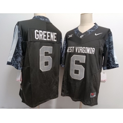 Men West Virginia Mountaineers Garrett Greene #6 F U S E Black Stitched Jersey