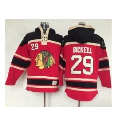 Chicago Blackhawks #29 Bryan Bickell Red Lace-Up NHL Jersey Hoodie