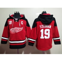 Men Detroit Red Wings #19 Steve Yzerman Stitched Hoody