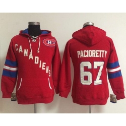 Montreal Canadiens 67 Max Pacioretty Red Women Old Time Heidi NHL Hoodie