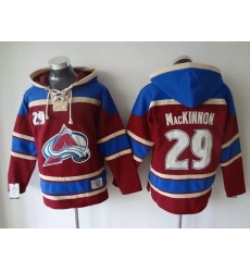 Men Colorado Avalanche 29 Nathan MacKinnon Stitched Hoody