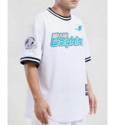 Custom MEN NFL Miami Dolphins Jersey LOGO CLASSIC MESH BUTTON UP SHIRT White Custom MEN NFL Miami Dolphins Jersey LOGO CLASSIC MESH BUTTON UP SHIRT White