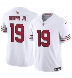 Men Arizona Cardinals 19 Anthony Brown JR White 2024 F U S E  Vapor Untouchable Limited Stitched Jersey