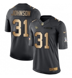 Men Nike Arizona Cardinals 31 David Johnson Limited BlackGold Salute to Service NFL Jersey