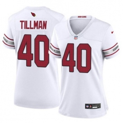 Women Arizona Cardinals 40 Pat Tillman White 2024 F U S E Vapor Untouchable Limited Stitched