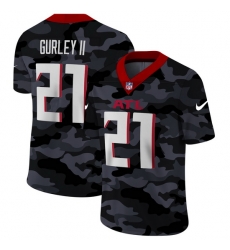 Atlanta Falcons 21 Todd Gurley II Men Nike 2020 Black CAMO Vapor Untouchable Limited Stitched NFL Jersey