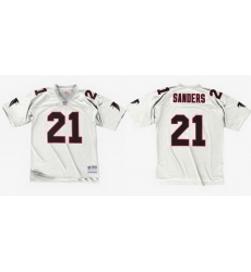 Men Atlanta Falcons 21 Deion Sanders White 1992 Throwback Stitched Football Jersey Men Atlanta Falcons 21 Deion Sanders White 1992 Throwback Stitched Football Jersey