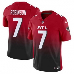 Men Atlanta Falcons 7 Bijan Robinson Red Black F U S E Vapor Untouchable Limited Stitched Football Jersey