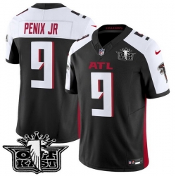 Men Atlanta Falcons 9 Michael Penix Jr  Black Outkast F U S E  Vapor Untouchable Limited Stitched Football Jersey