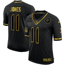 Nike Atlanta Falcons 11 Julio Jones Black Gold 2020 Salute To Service Limited Jersey