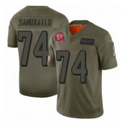 Youth Atlanta Falcons 74 Ty Sambrailo Limited Camo 2019 Salute to Service Football Jersey