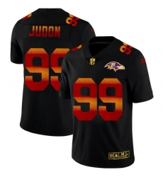 Baltimore Ravens 99 Matthew Judon Men Black Nike Red Orange Stripe Vapor Limited NFL Jersey