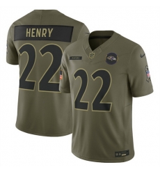 Men Baltimore Ravens 22 Derrick Henry Olive 2025 Salute to Service Limited Stitched Football Jersey Men Baltimore Ravens 22 Derrick Henry Olive 2025 Salute to Service Limited Stitched Football Jersey