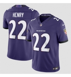 Men Baltimore Ravens  22 Derrick Henry Purple 2026 F U S E Vapor Stitched Limited Football Jersey