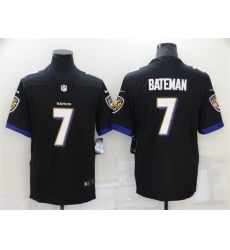 Men Baltimore Ravens 7 Rashod Bateman Black Vapor Untouchable Limited Stitched Jersey