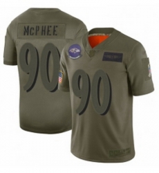 Men Baltimore Ravens 90 Pernell McPhee Limited Camo 2019 Salute to Service Football Jersey