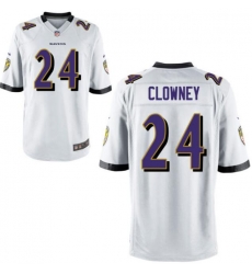 Men Baltimore Ravens Jadeveon Clowney #24 White Vapor Limited Stitched NFL Jersey