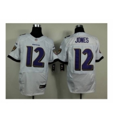 Nike Baltimore Ravens 12 Jacoby Jones white Elite NFL Jersey