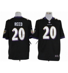 Nike Baltimore Ravens 20 Ed Reed Black Game NFL Jersey