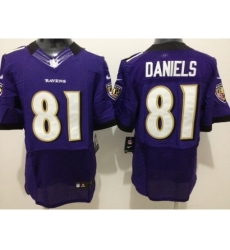 Nike Baltimore Ravens 81 Owen Daniels Purple Elite NFL Jersey