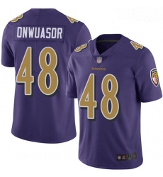 Ravens 48 Patrick Onwuasor Purple Men Stitched Football Limited Rush Jersey