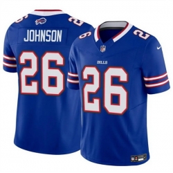 Men Buffalo Bills 26 Ty Johnson Royal 2024 F U S E Vapor Untouchable Limited Stitched Football Jersey