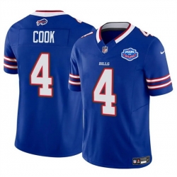 Men Buffalo Bills 4 James Cook Blue 2025 F U S E  With Farewell Patch Vapor Untouchable Limited Stitched Football Jersey