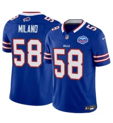 Men Buffalo Bills 58 Matt Milano Blue 2025 F U S E  With Farewell Patch Vapor Untouchable Limited Stitched Football Jersey