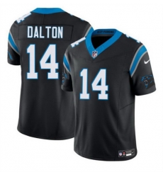 Men Carolina Panthers 14 Andy Dalton Black 2024 F U S E  Vapor Limited Stitched Football Jersey