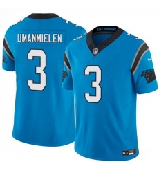 Men Carolina Panthers 3 Princely Umanmielen Blue 2025 F U S E  Vapor Limited Stitched Football Jersey