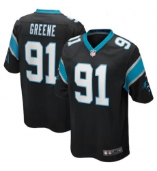 Men Carolina Panthers Kevin Greene 91 Black Vapor Limited Jerseys