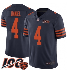 Men Chicago Bears 4 Chase Daniel Limited Navy Blue Rush Vapor Untouchable 100th Season Football Jersey