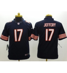 Youth Nike Chicago Bears #17 Alshon Jeffery Navy Blue Team Color Stitched NFL Limited Jersey