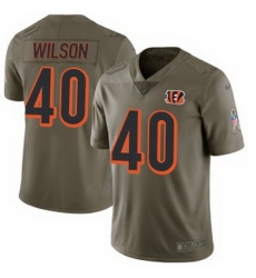 Cincinnati Bengals 40 Brandon Wilson Men Limited Green 2017 Salute to Service Jersey