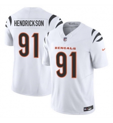 Men Cincinnati Bengals 91 Trey Hendrickson White 2025 F U S E Vapor Untouchable Limited Stitched Football Jersey Men Cincinnati Bengals 91 Trey Hendrickson White 2025 F U S E Vapor Untouchable Limited Stitched Football Jersey