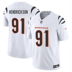 Men Cincinnati Bengals 91 Trey Hendrickson White 2025 F U S E  Vapor Untouchable Limited Stitched Football Jersey