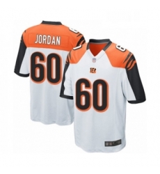 Mens Cincinnati Bengals 60 Michael Jordan Game White Football Jersey