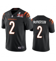 Nike Cincinati Bengals 2 Evan McPherson Black 2022 Super Bowl LVI Vapor Limited Jersey