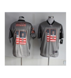 Nike Cincinnati Bengals 18 A.J. Green grey Elite USA Flag Fashion NFL Jersey