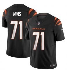 Youth Cincinnati Bengals 71 Amarius Mims Black 2024 Draft F U S E Vapor Untouchable Limited Stitched Jersey