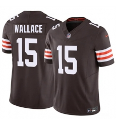 Men Cleveland Browns 15 Tylan Wallace Brown 2026 F U S E Vapor Limited Stitched Football Jersey Men Cleveland Browns 15 Tylan Wallace Brown 2026 F U S E Vapor Limited Stitched Football Jersey